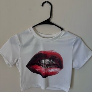 White Crop Tee